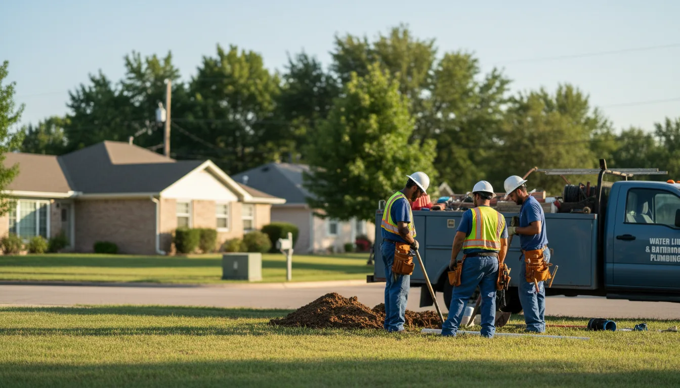 Residential water line and bathroom plumbing service in Ephrata, PA